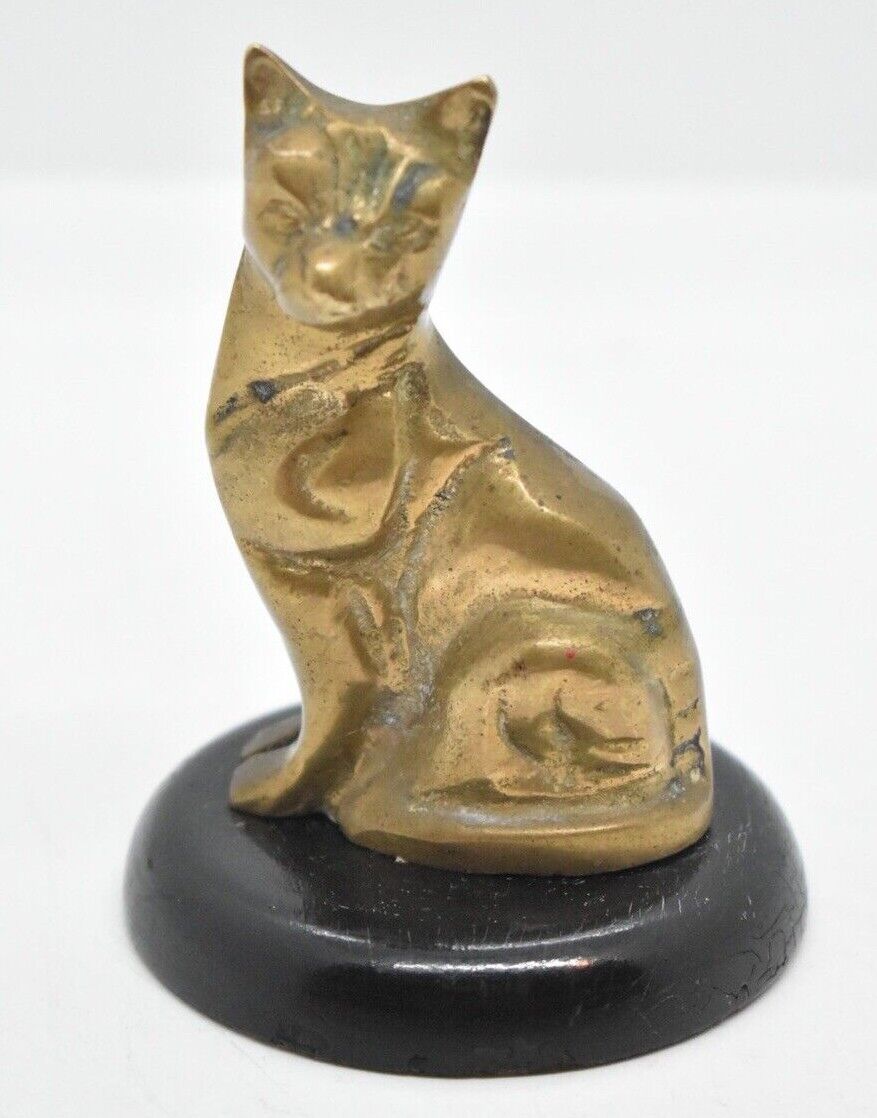 Vintage Brass Siamese Cat Figurine/ Statue/ Ornament