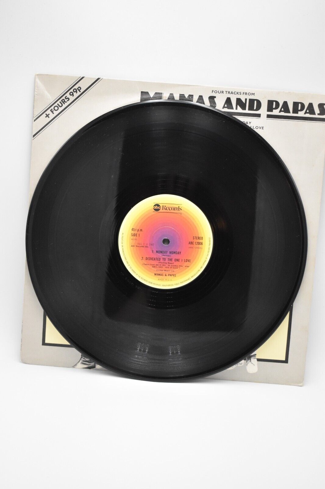 Mamas & Papas Four Tracks From 1977 UK 12" vinyl single EP Monday California