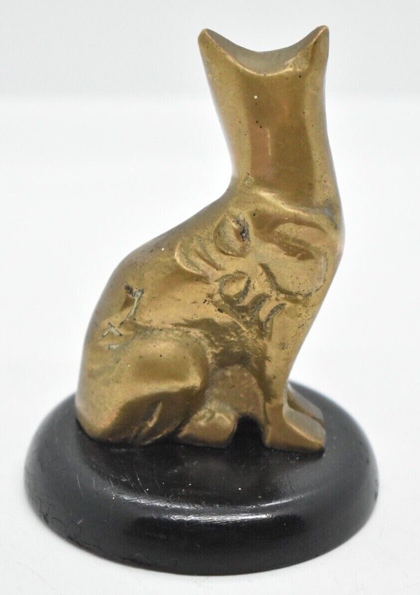 Vintage Brass Siamese Cat Figurine/ Statue/ Ornament