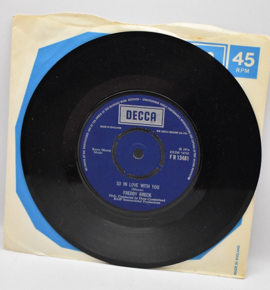 Freddy Breck So In Love With You 7" Vinyl Record Single 1974