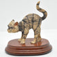 Vintage Resin Angry Tabby Cat Figurine/ Statue/ Ornament