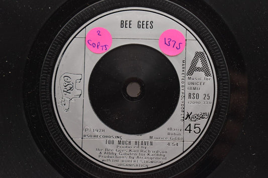 Bee Gees Too Much Heaven 7" Vinyl Single 1978