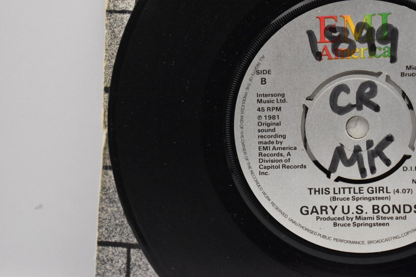 Gary US Bonds It's Only Love 7" Vinyl Record Single 1981